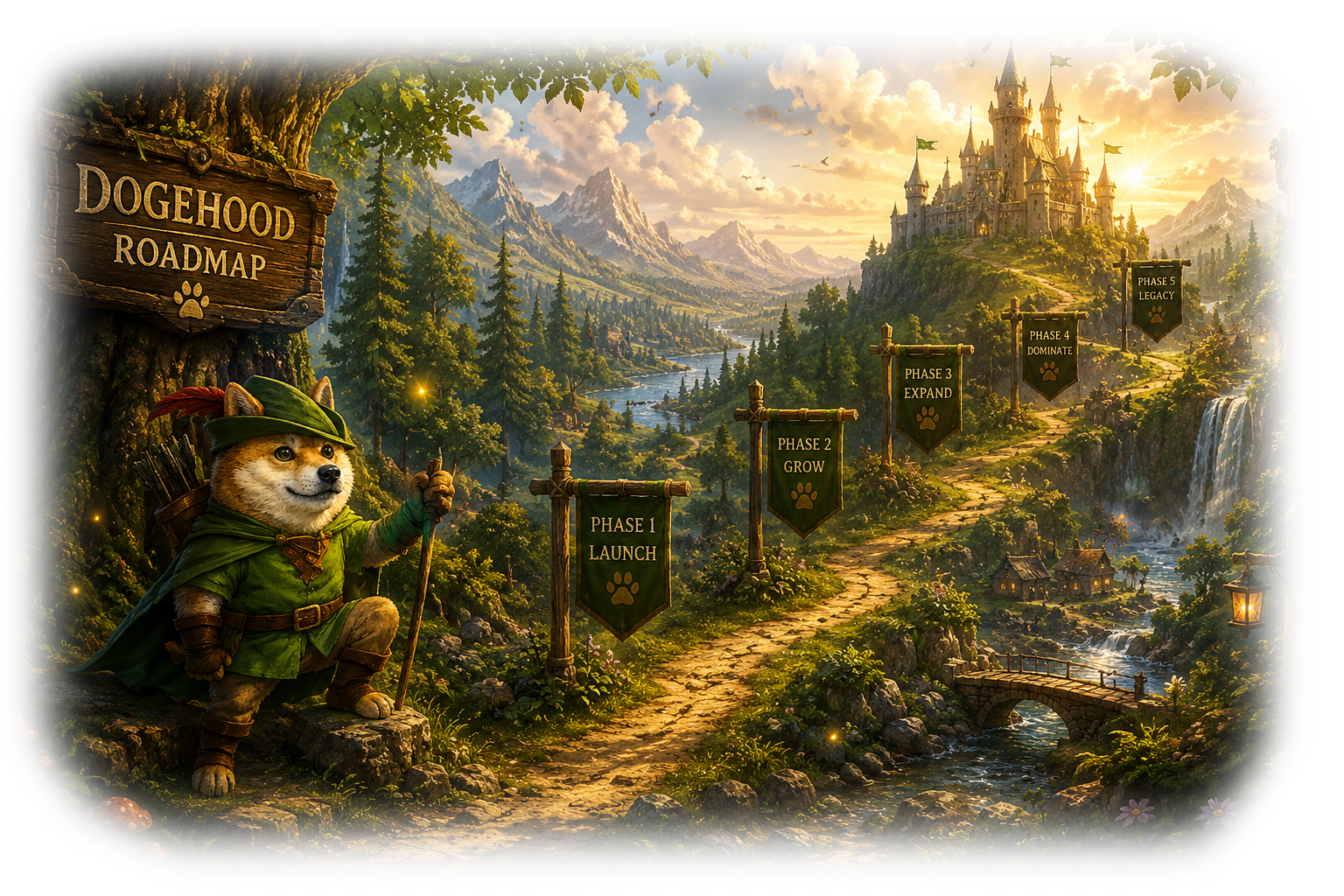DOGEHOOD Roadmap — Launch, Grow, Expand, Dominate, Legacy